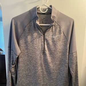 Nike Running Grey 1/4 Zip Dry Fit Pullover